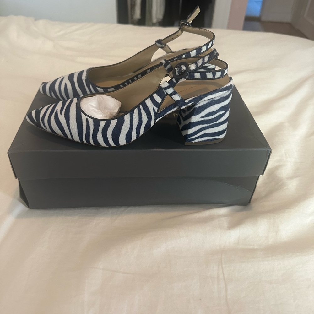 Ann Taylor Zebra Slingbacks With Block Heel - image 5
